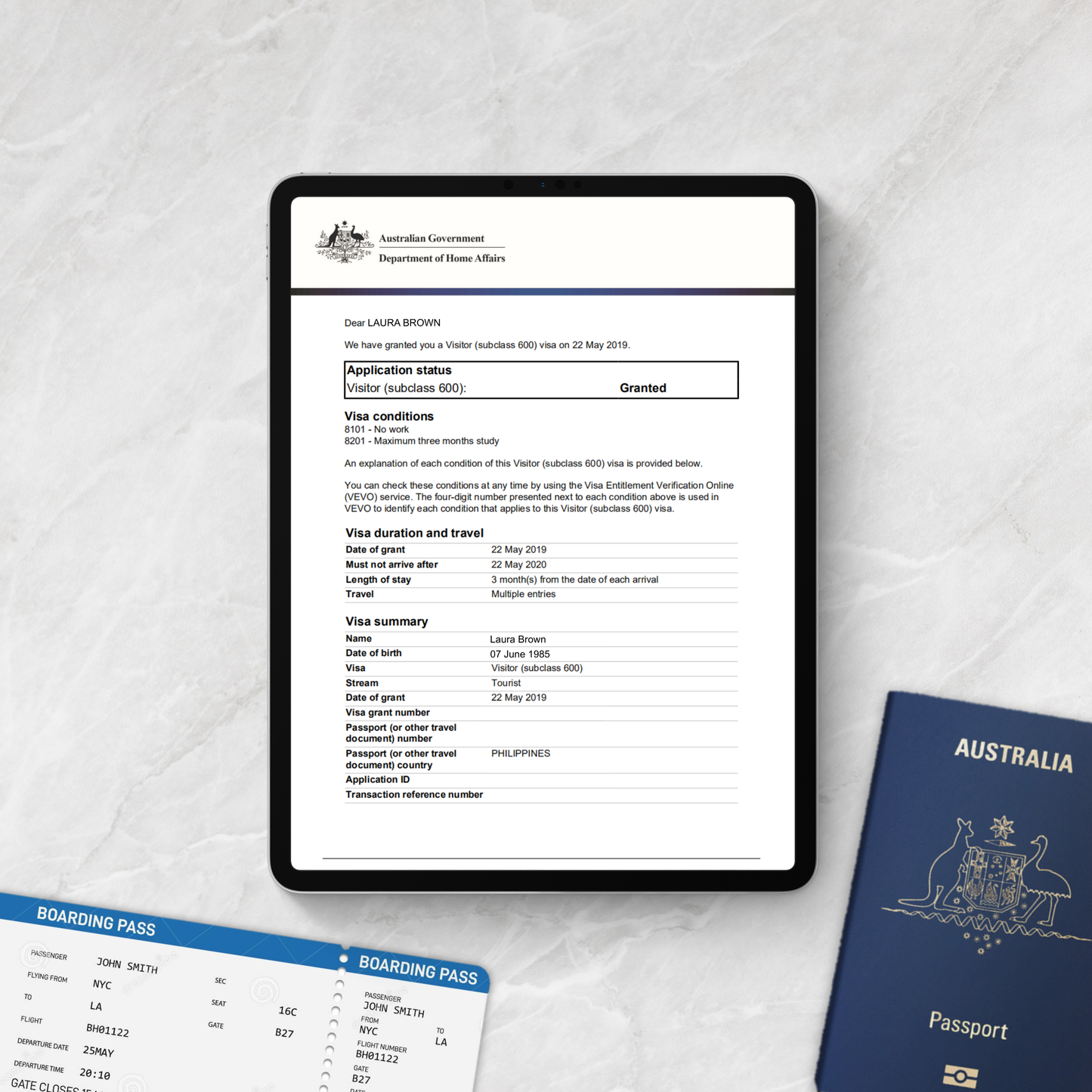 Partner Visa Template | Visitor Visa (Subclass 600)